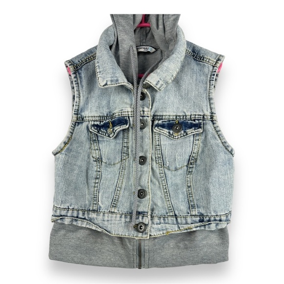 Girl’s Highway Jeans Jean Vest Jacket Size S - Picture 1 of 9